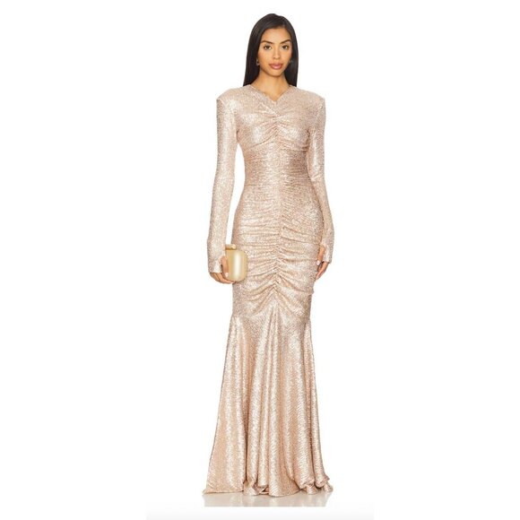 Norma Kamali Long Sleeve Fishtail Gown NWOT - Size XS
